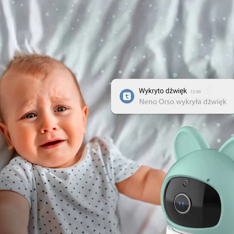 Niania elektroniczna IP Neno Orso, Wi-Fi, bezprzewodowa