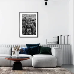 Obraz w ramie, 50 x 70 cm, czarno-biała, Nowy York