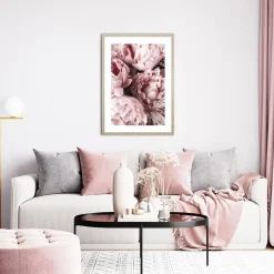 Obraz w ramie, 50 x 70 cm, peonie