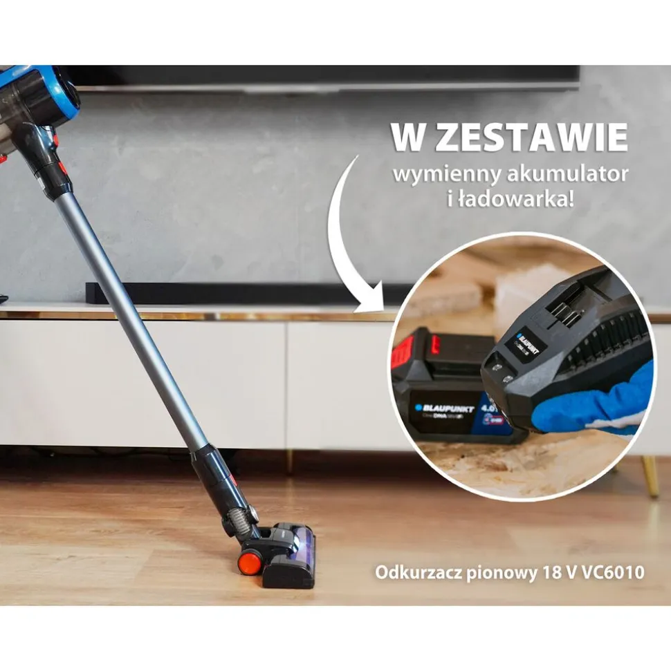 Odkurzacz pionowy Blaupunkt VC6010, bezprzewodowy, 16 kPa