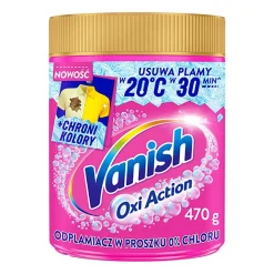 Odplamiacz do tkanin Vanish Oxi Action Pink, 470 g