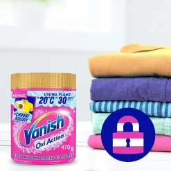 Odplamiacz do tkanin Vanish Oxi Action Pink, 470 g