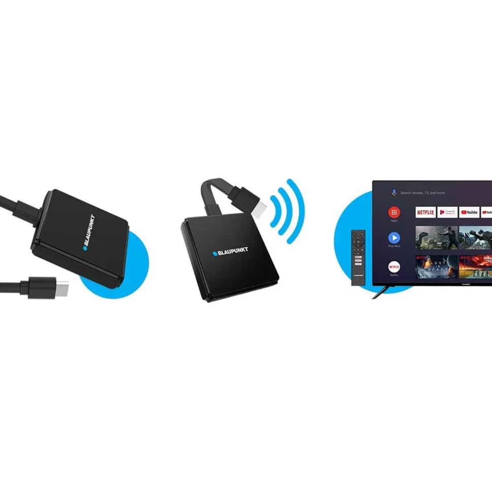 Odtwarzacz multimedialny Blaupunkt A-Stream, Android TV Stick, 4K, 8 GB