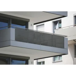 Osłona balkonowa, 75x600 cm, szara
