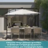 Parasol ogrodowy Black Forest, 300 cm, na wysięgniku, bez boczków, beżowy