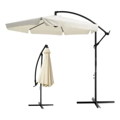 Parasol ogrodowy Black Forest, 300 cm, na wysięgniku, z boczkami, beżowy