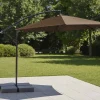 Parasol ogrodowy Jumi składany, na wysięgniku, brązowy