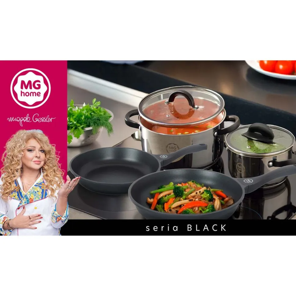 Patelnia aluminiowa MG Home Black, 28 cm