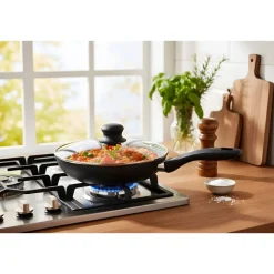 Patelnia aluminiowa MG Home Verden, 22 cm, z pokrywką