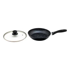 Patelnia aluminiowa MG Home Verden, 22 cm, z pokrywką