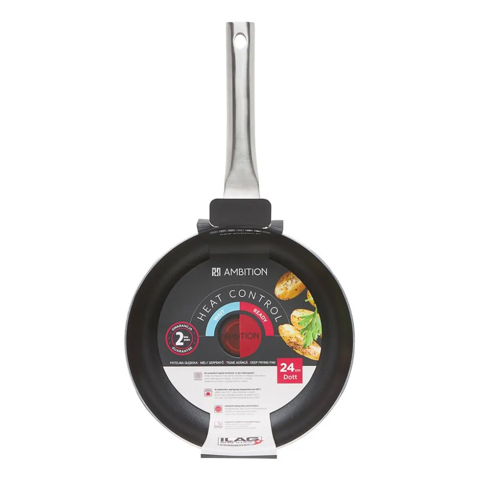 Patelnia 24 cm Ambition Dott, wskaźnik Heat Control