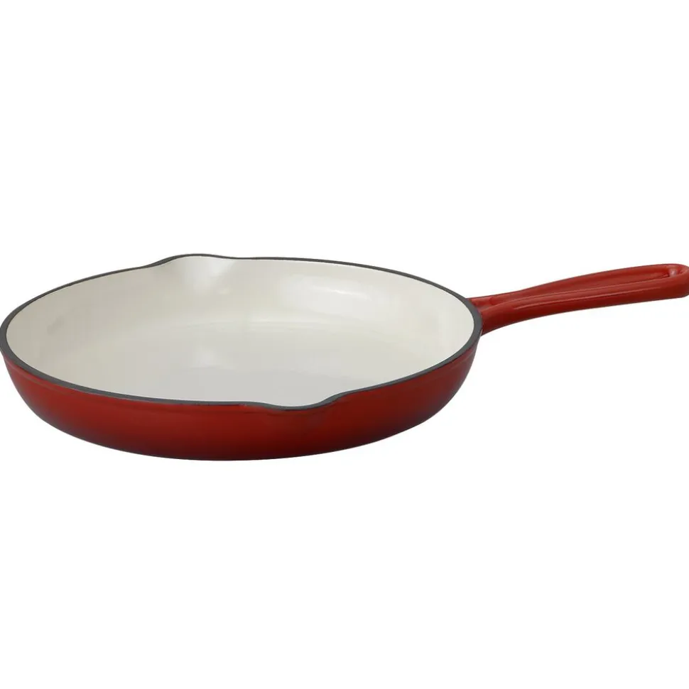 Patelnia 25 cm MG Home Infinito, żeliwna, czerwona
