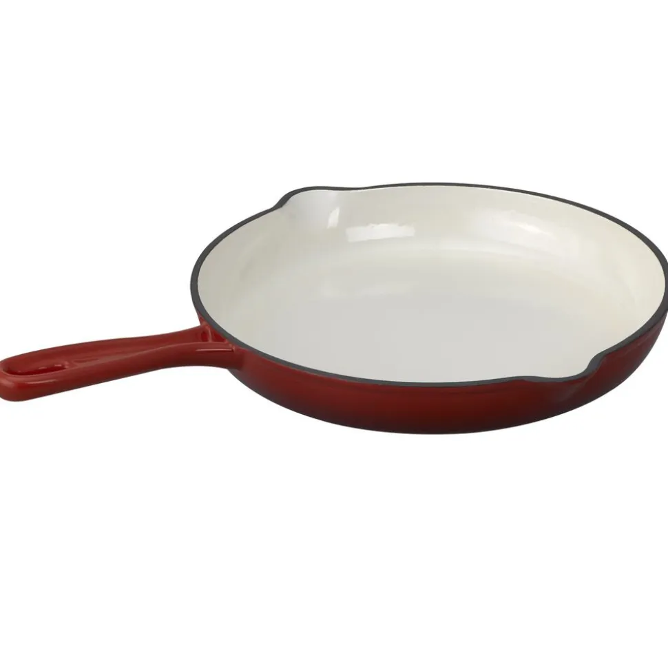 Patelnia 25 cm MG Home Infinito, żeliwna, czerwona