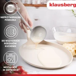 Patelnia do naleśników 24 cm Klausberg, beżowa
