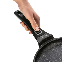 Patelnia do naleśników 24 cm Stare Pro Svart Marble, z odpinaną rączką, czarna