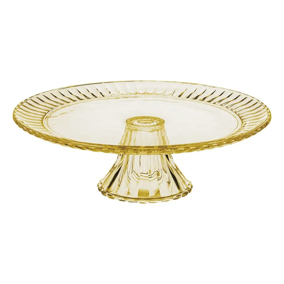 Patera szklana Florina Sorrento, 31 cm, żółta