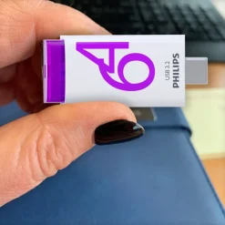Pendrive Philips Click 64 GB, fioletowy