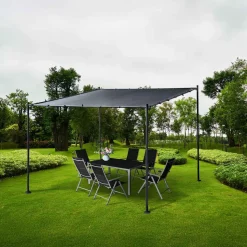 Pergola stalowa do elewacji Jumi, 250 x 250 x 250 cm, czarna