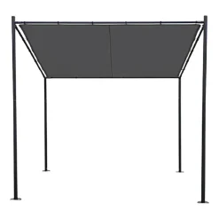 Pergola stalowa do elewacji Jumi, 250 x 250 x 250 cm, czarna