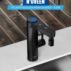 Perlator, przedłużka krótka do kranu Noveen, XL1029, czarny