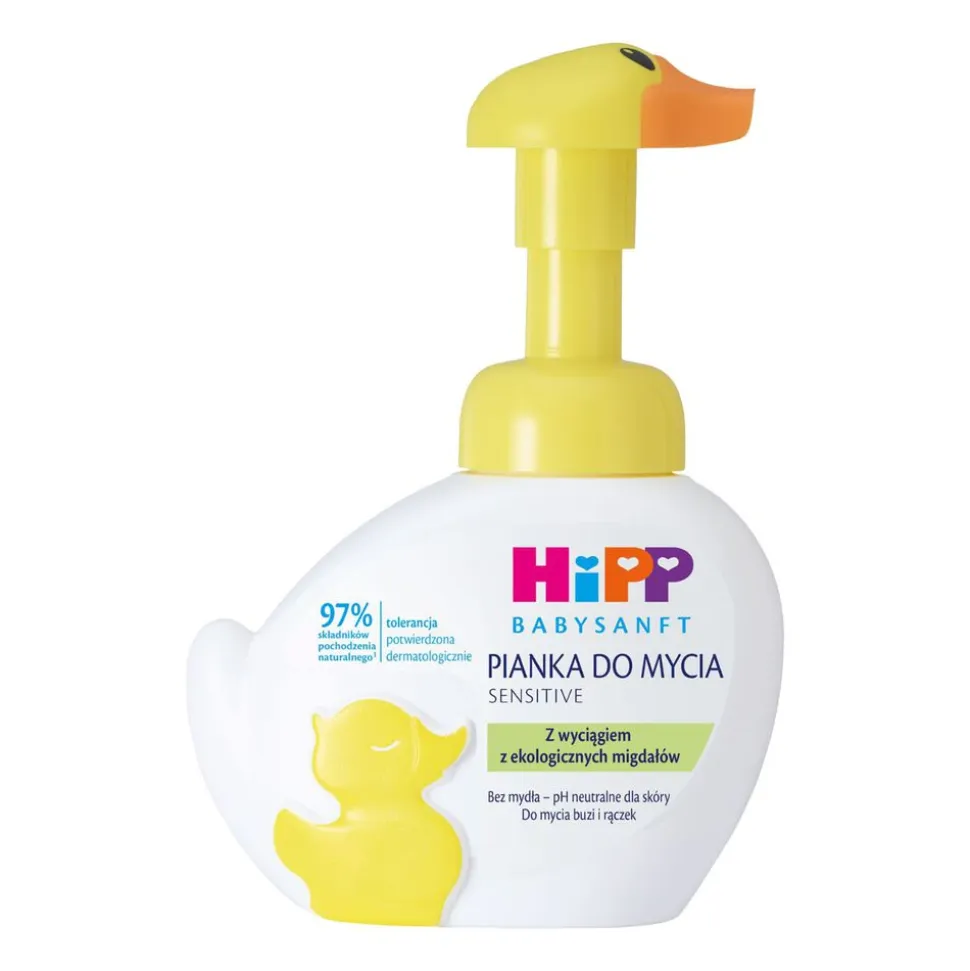 Pianka-kaczuszka do mycia twarzy i rąk HIPP Babysanft Sensitive, 250 ml