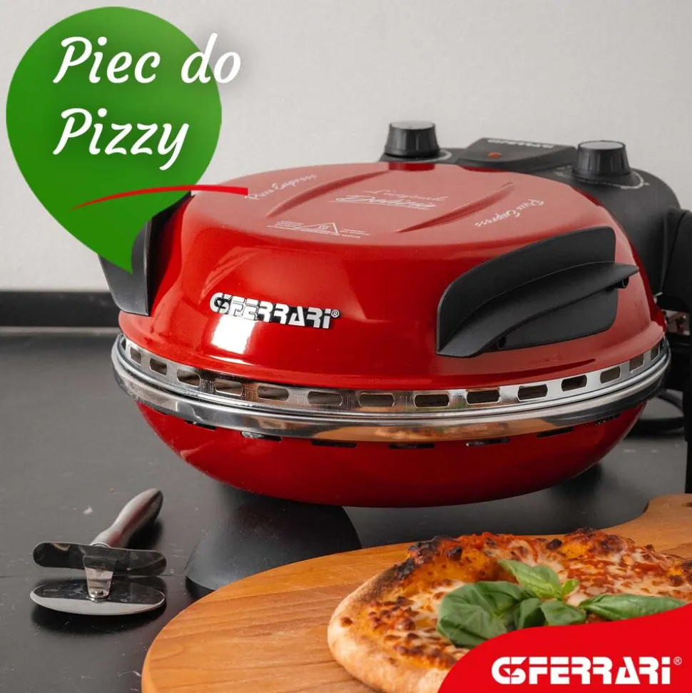 Piec do pizzy G3Ferrari G1000602 Delizia evo, czerwony