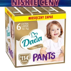 Pieluchomajtki Dada Extra Care Pants 6 XL, 16+ kg, 114 szt., superchłonny wkład