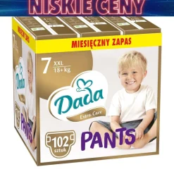 Pieluchomajtki Dada Extra Care Pants 7 XXL, 18+ kg, 102 szt., superchłonny wkład