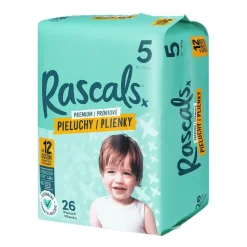 Pieluszki Rascals, 13-18 kg, rozmiar 5, 26 szt.