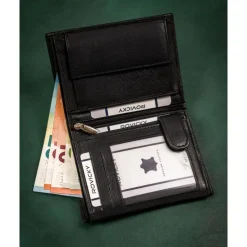 Pionowy portfel męski Always Wild z ochroną RFID, 13 x 10 x 2 cm