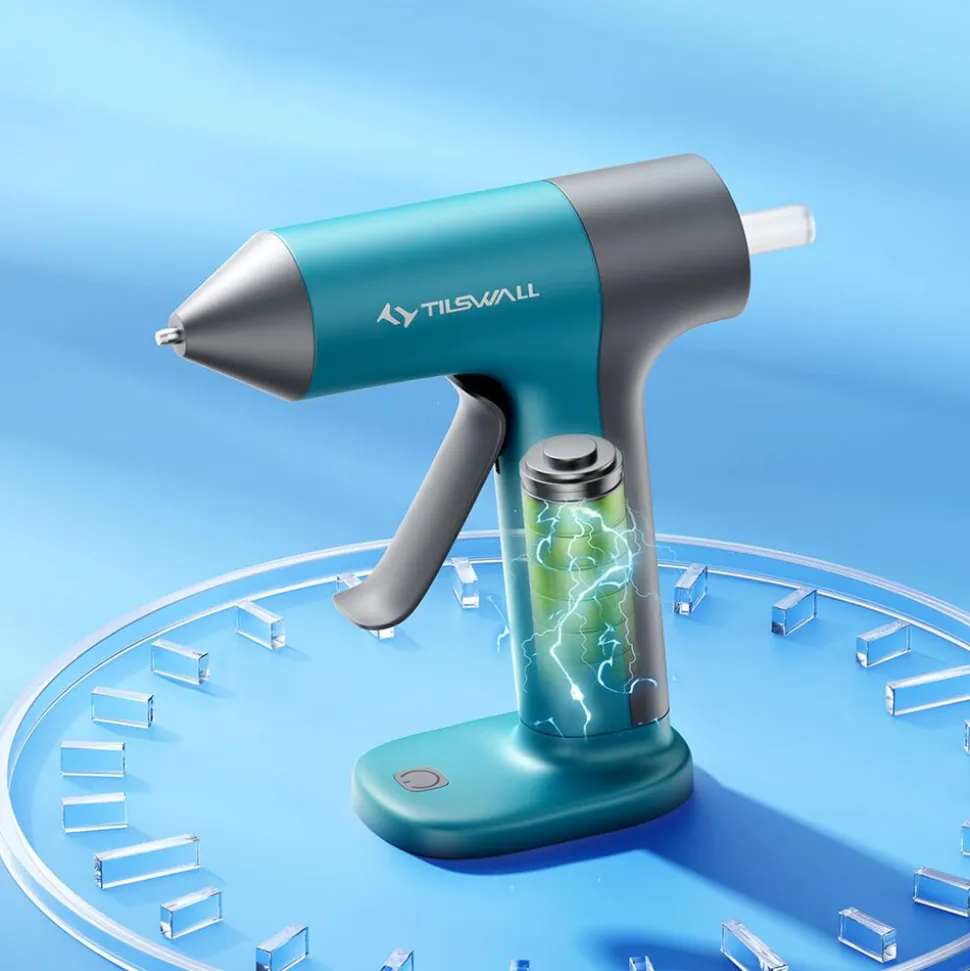 Pistolet do kleju Tilswall 4 V Lite, 2000 mAh, bezprzewodowy, niebieski