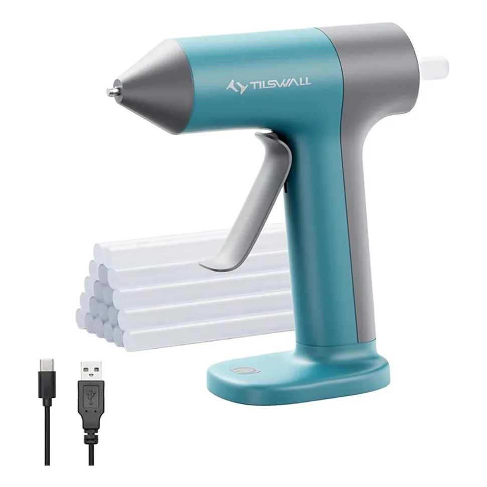 Pistolet do kleju Tilswall 4 V Lite, 2000 mAh, bezprzewodowy, niebieski