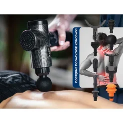 Pistolet do masażu Blow Wave 5000, 10 końcówek, 30 poziomów intensywności
