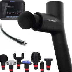 Pistolet do masażu Gymtastic Gymgun Fit 2.0, 7 głowic, 6 poziomów intensywności