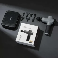 Pistolet do masażu Havit MG1503, 8 końcówek, czarny