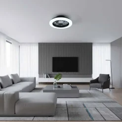 Plafon LED Sanico Goldlux Ghana, 38,5 cm, z wentylatorem, pilot IR