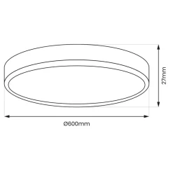 Plafon sufitowy Led Milagro Maq 3CCT, 50 W, czarny
