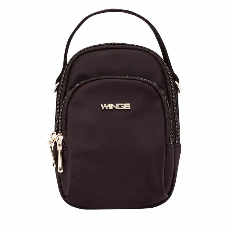 Plecak crossbody Wings Rosella, 1 l, czarny