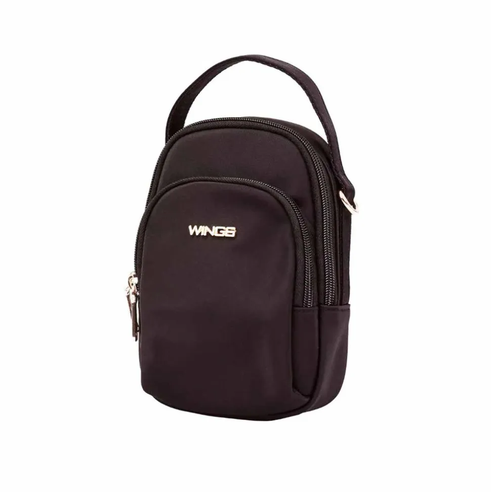 Plecak crossbody Wings Rosella, 1 l, czarny