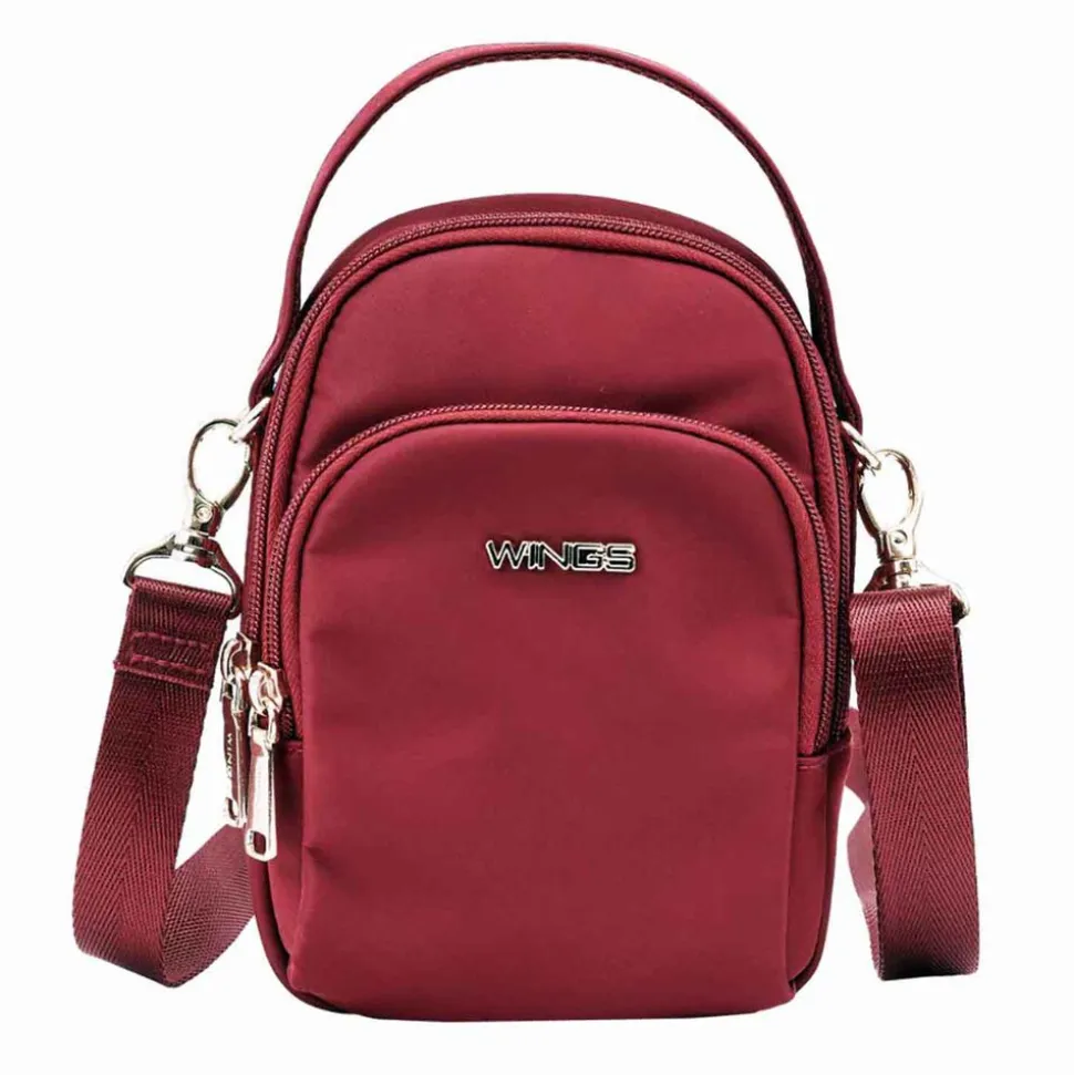 Plecak crossbody Wings Rosella, 1 l, ciemnoczerwony