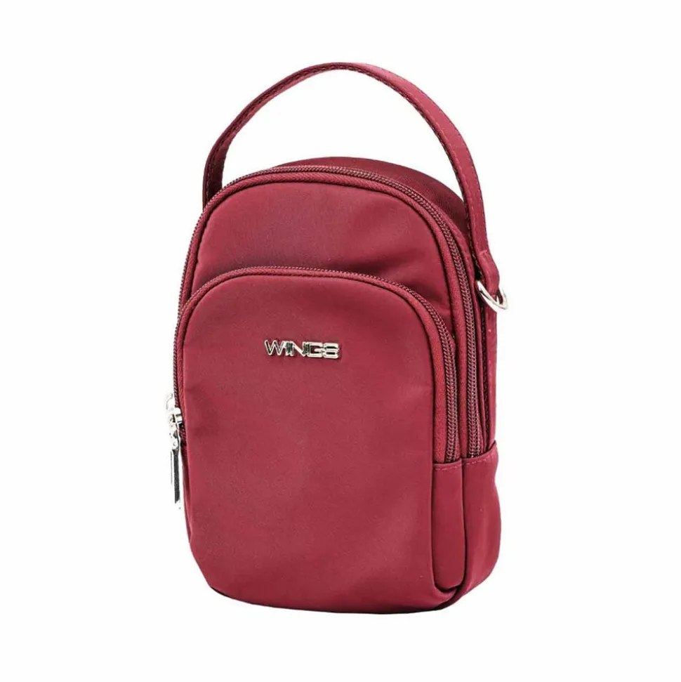 Plecak crossbody Wings Rosella, 1 l, ciemnoczerwony