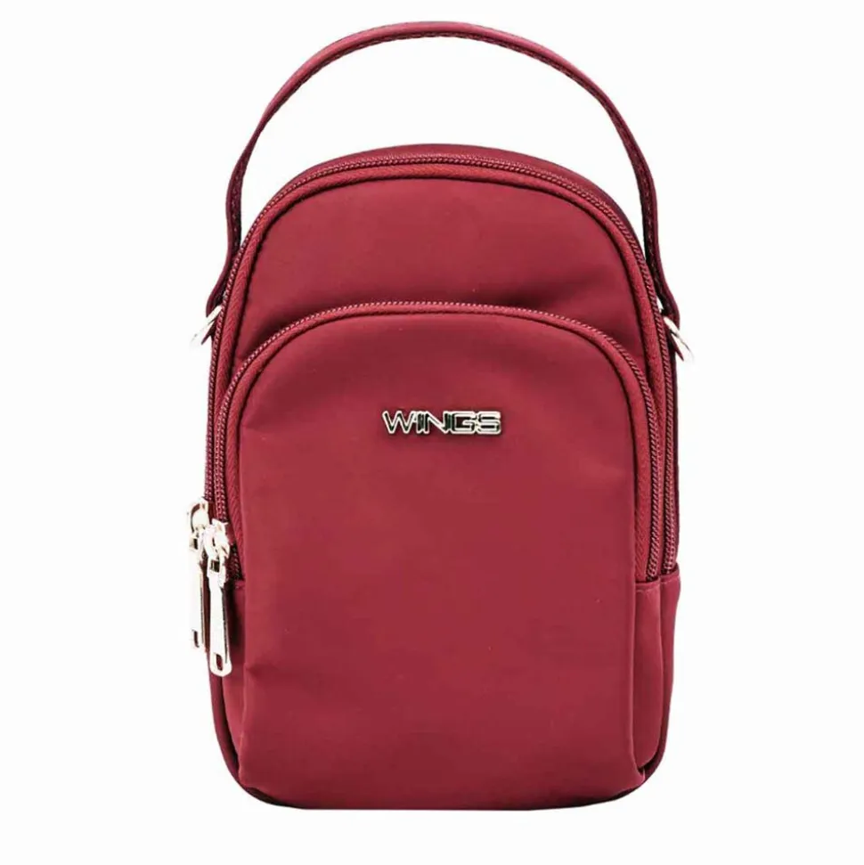 Plecak crossbody Wings Rosella, 1 l, ciemnoczerwony