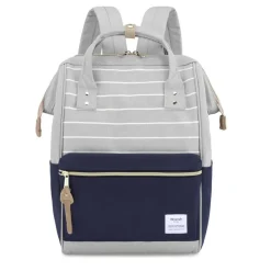 Plecak miejski Himawari, 19 l, z USB, szaro-granatowy