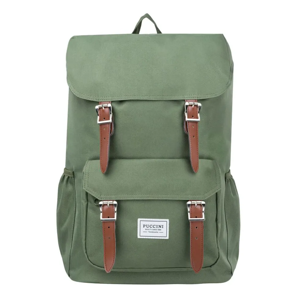 Plecak miejski materiałowy Puccini Legacy, 21 l, zielony