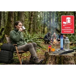 Plecak survivalowy Wild Trek MobiPack, 14,4 l, z wyposażeniem, czarny