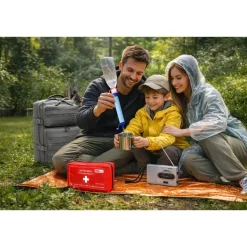 Plecak survivalowy Wild Trek MobiPack, 14,4 l, z wyposażeniem, grafitowy