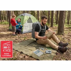 Plecak survivalowy Wild Trek MobiPack, 14,4 l, z wyposażeniem, grafitowy