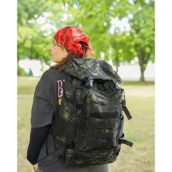 Plecak survivalowy Wild Trek, 60 l, z wyposażeniem, moro