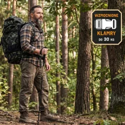 Plecak survivalowy Wild Trek, 60 l, z wyposażeniem, moro