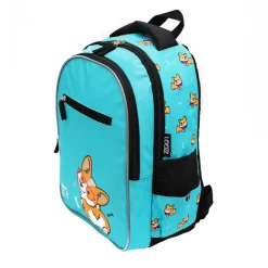 Plecak szkolny, wzór Corgi Dog, dwukomorowy, 1-3 klasa